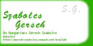 szabolcs gersch business card